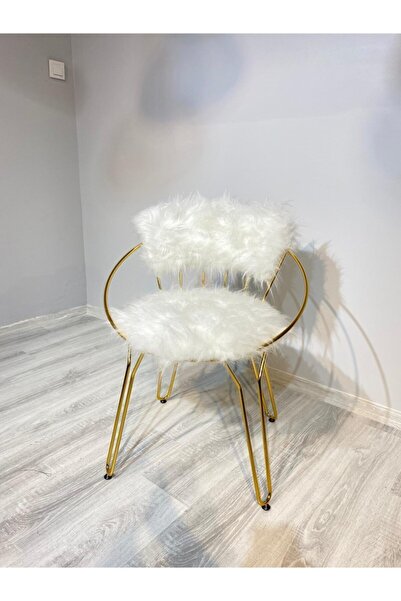Resa mobilya design Makyaj Sandalyesi Peluş Sandalye