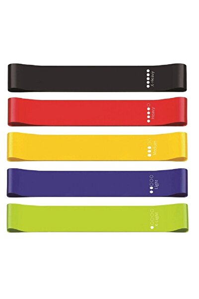 ÇAKABEY Pilates Band - Set of 5 Exercise Resistance Elastics