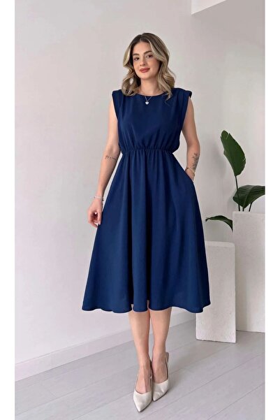 GDS BUTİK Αμάνικο Μίντι Φόρεμα - Επενδυμένο σχέδιο