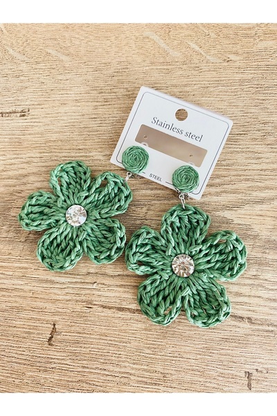 BAGS Dennis's Handmade Stone Daisy Earrings Special for New Year's Eve