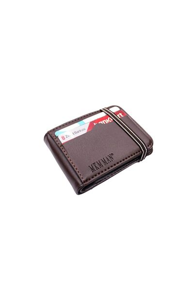 MKM MAN Leather Look Transparent Inside Card Holder & Wallet Side Model