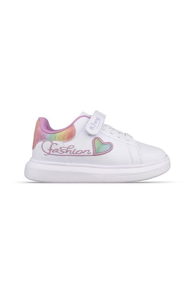 MP ONE Tenis pentru fete alb-violet - cu șireturi / velcro