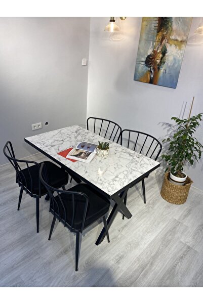 Resa mobilya design Yemek Masası Takımı 120x70 Ve 4 Adet Güneş Sandalye