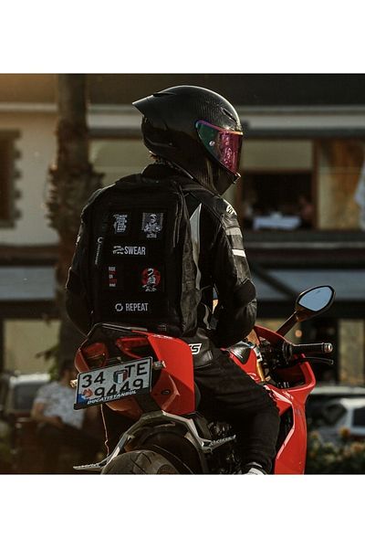 EASTERN SPİRİT R1 Black Biker Backpack