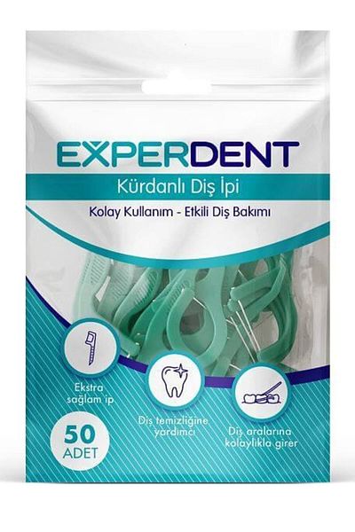 EXPERDENT Toothpick Dental Floss 50 Pieces