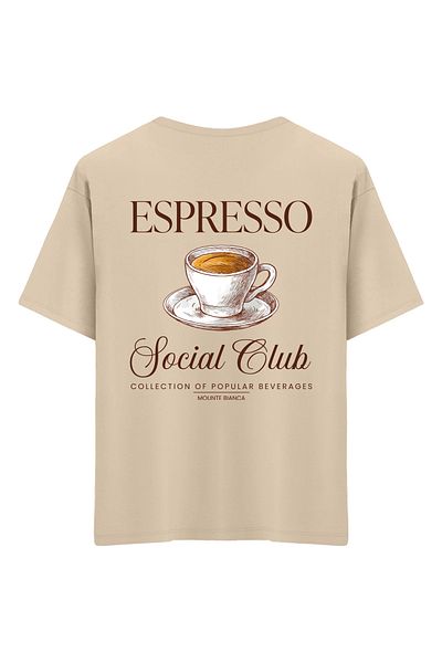Mounte Bianca Unisex Espresso - Oversize T-Shirt