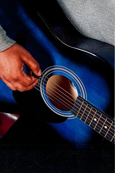 Midex Rg-530bl Kaliteli Mavi 40 Inç Akustik Gitar Seti 4/4 Yetişkin