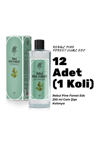 Rebul Pine Forest Edc 250ml Cam Şişeli Çam Ormanı Kokulu Kolonya 12 Adet (1 K...