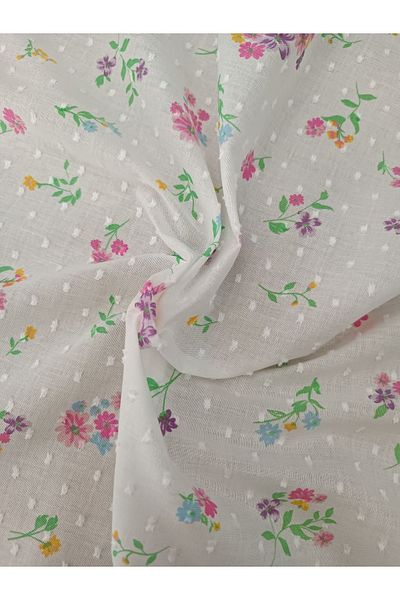 Demirkara Tekstil Floral Patterned Cotton Voile Fabric