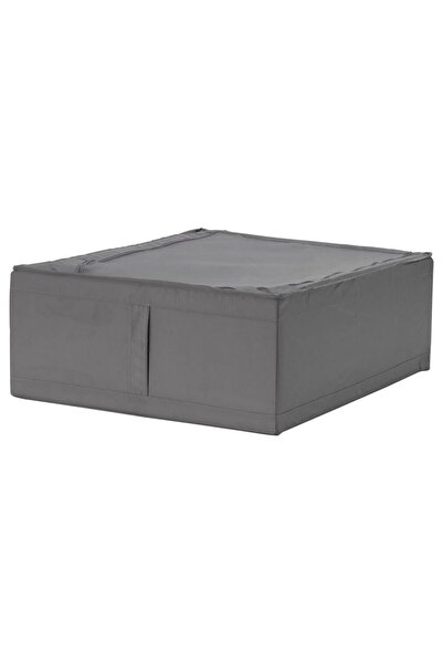 IKEA صندوق تخزين باللون الرمادي الداكن - 44x55x19