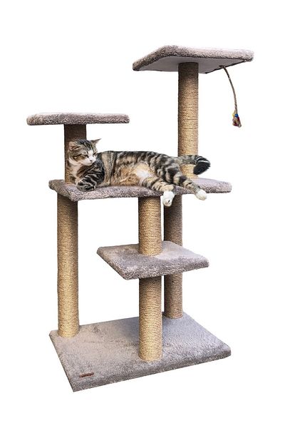 Armoni Large Cat Scratching Board - 3 Posts and Steps, Gray