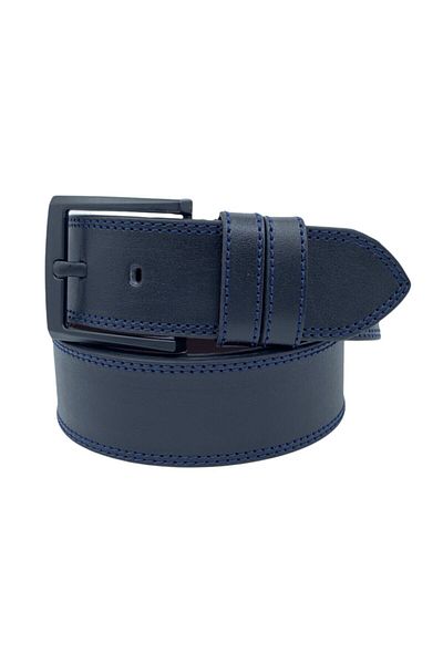 Süzer Deri 4.5 Cm Sports Black Faux Leather Belt