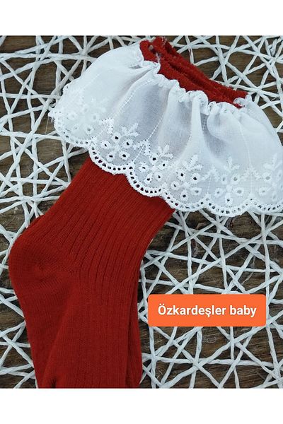 ÖZKARDEŞLER BABY Бебешки и детски чорапи с дантела под коляното