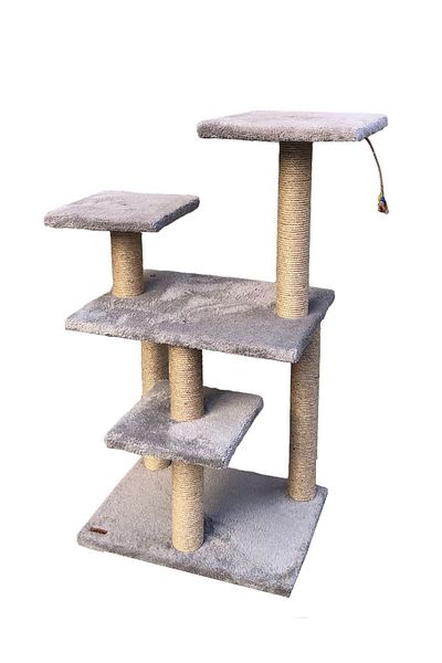 Armoni Large Cat Scratching Board - 3 Posts and Steps, Gray