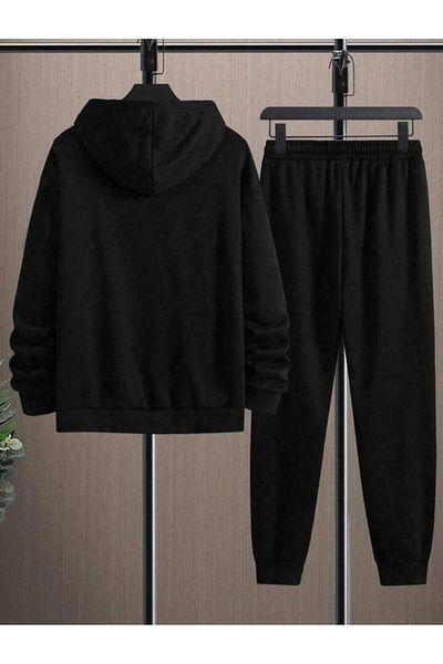 trend selection Σετ φόρμας μαύρης φόρμας με στάμπα Los Angeles Unisex Oversize