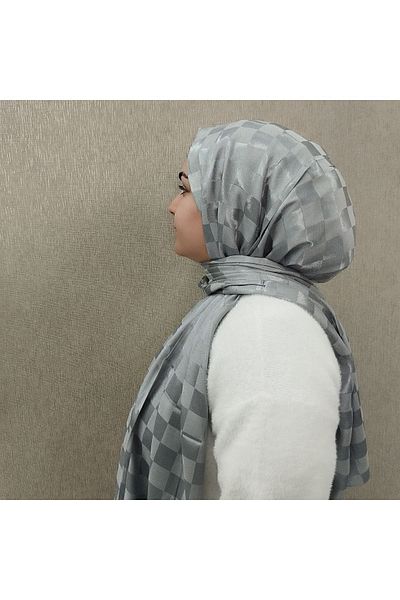 Bonjela شال جاكار بنمط الشطرنج