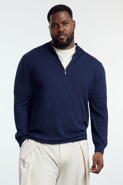 Dark blue Men Plus Size Sweaters Styles Prices Trendyol