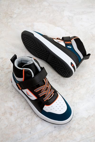 SOHO Petrol-White-Black Kids Sneaker Shoes - 19608 Model