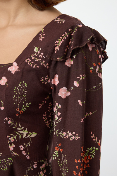 Trendyol Collection Viskózové šaty s volánkem do A-Line - Twoaw24El00755