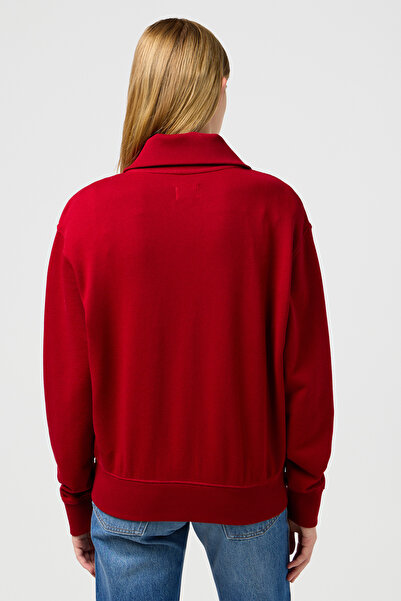 WRANGLER Červená mikina na zip