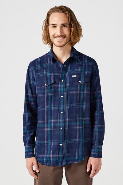 WRANGLER Černá Ls westernová košile - Iris Design