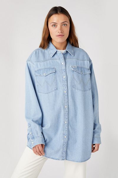 WRANGLER JUMBO-HEMD – LEICHTER VINTAGE-INDIGO