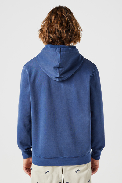 WRANGLER Námořnická mikina s kapucí s grafickým vzorem