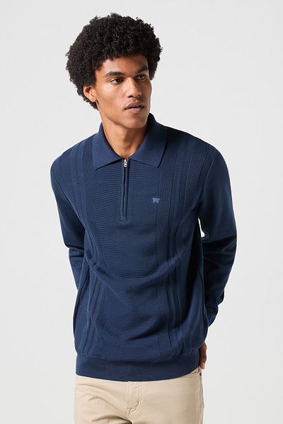 WRANGLER Ls Polo svetr - Black Iris