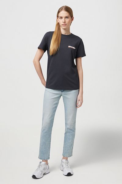 WRANGLER Schwarzes Regular-T-Shirt – Faded Kerimanlik
