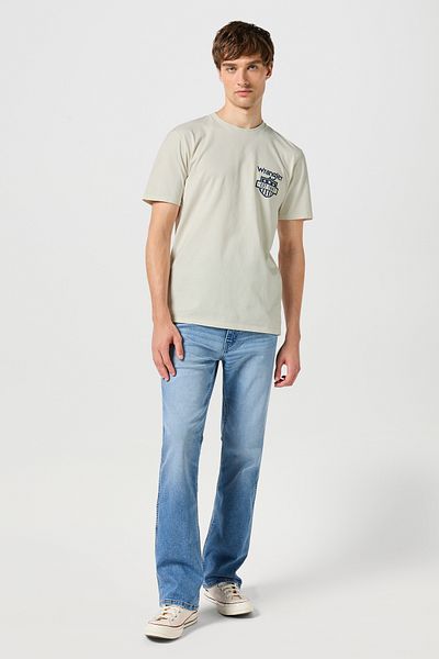 WRANGLER Vintage-T-Shirt mit grafischem Muster – Weiß