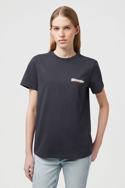 WRANGLER Schwarzes Regular-T-Shirt – Faded Kerimanlik