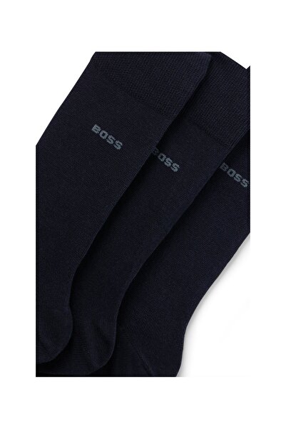 BOSS Üçlü Pakette Esnek Kumaştan Normal Boy Çorap