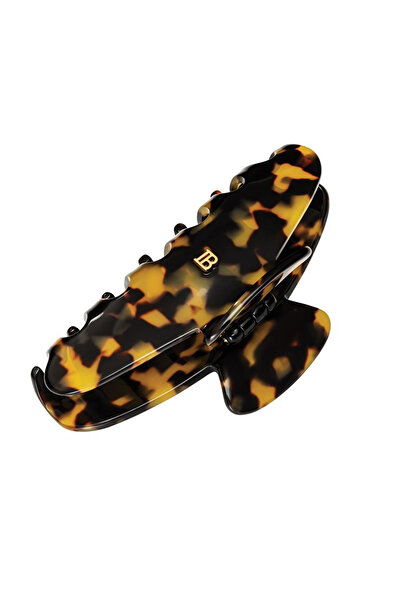 BALMAIN Cellulose Acetate Pince à cheveux Large Tortoise Shell
