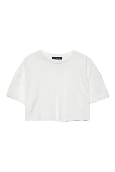 Quzu Crop T-Shirt Ecru