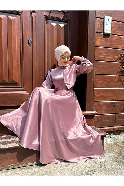 Tarzım Tuba Hijab Evening Dress - Bera