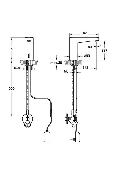 VitrA Root square non-touch sink faucet a47127