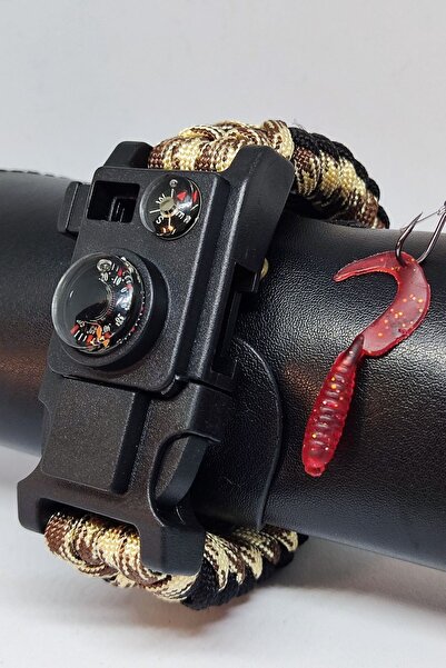 Genel Markalar Siyah Gaddar Bileklik - Oltalı Magnezyum Çubuğu Paracord Survi...