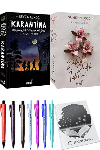 İndigo Kitap Silme Sendeki İzlerimi Sümeyye Koç ve Karantina 5 Beyza Alkoç 2l...