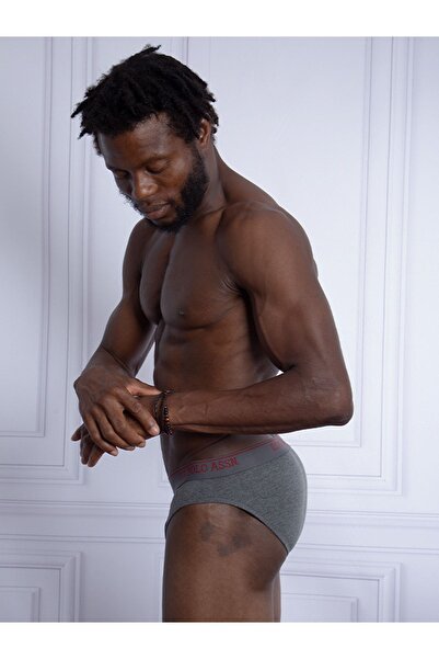 U.S. Polo Assn. Us Polo Assn erkek Siyah - Antrasit Melanj - Lacivert 3 Lü Slip 80436