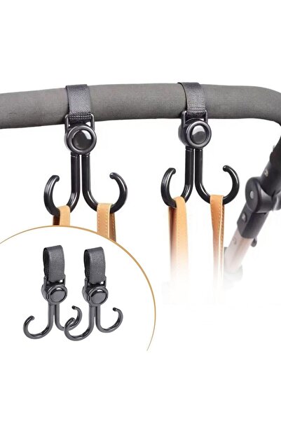 Go İthalat 2 قطعة عربة أطفال - محرك، جهاز حمل سلع الدراجة، خطاف بلاستيكي (4130)