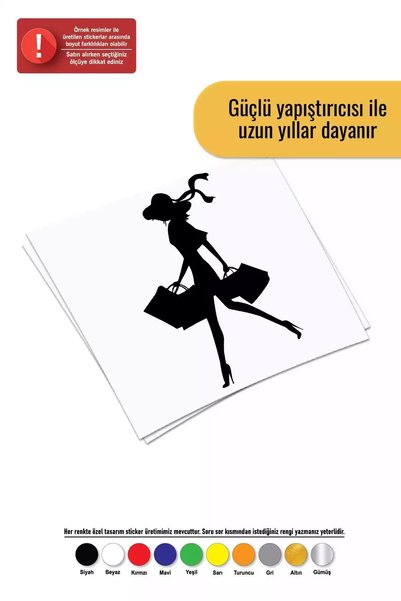 Kıvırcıkyoga ملصق تسوق نسائي مقاس 60 × 96 سم - ورق حائط للسيارات والمحرك والك...