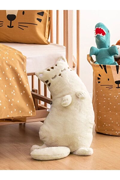 LC Waikiki Dolgulu Kedi Bebek Yastık Kırlent 55 Cm Uyku Arkadaşı Dekoratif