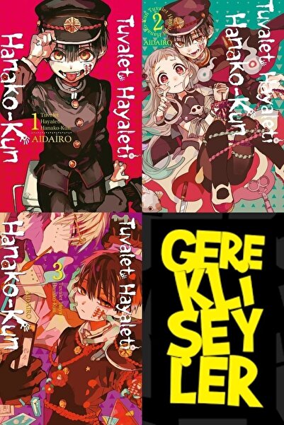 Gerekli Şeyler Yayıncılık Tuvalet Hayaleti Hanako-kun 1-2-3 Manga Seti ayraç ...