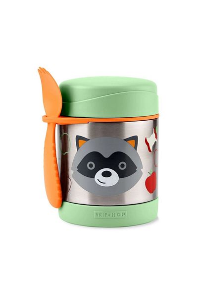 Skip Hop Zoo 325 ml Stainless Steel Thermos - Raccoon