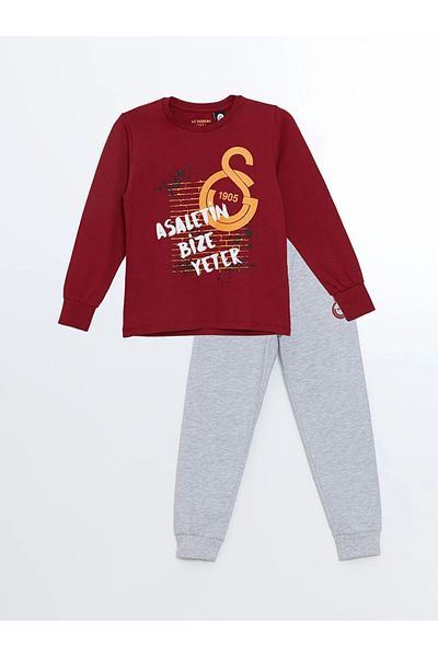 LC Waikiki Lcw Dream Red Boy Pajamas Set - Crew Neck, Printed, Long Sleeve