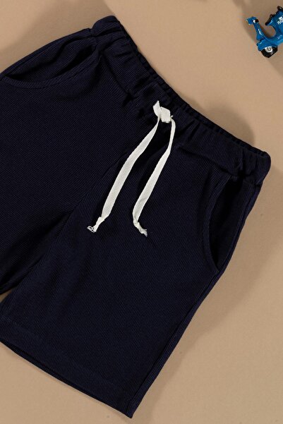 for you kids Navy Blue T-shirt Shorts Set with Tie Dye Washer