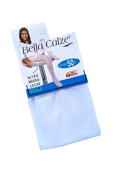 Bella Calze Chiloți albi șosete subțiri pentru fete