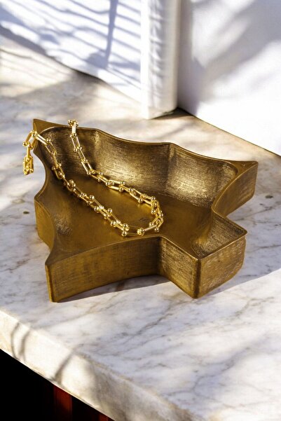 Viselia Takı Tabağı Takı Organizeri Takı Makyaj Kozmetik Düzenleyici Altın Es...