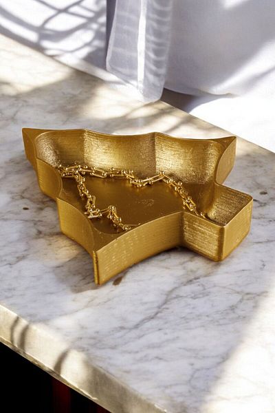 Viselia Jewelry Dish Jewelry Organizer Κοσμήματα Μακιγιάζ Καλλυντικά Organizer Χρυσό Αντίκα Χρώμα Μοντέλο 12