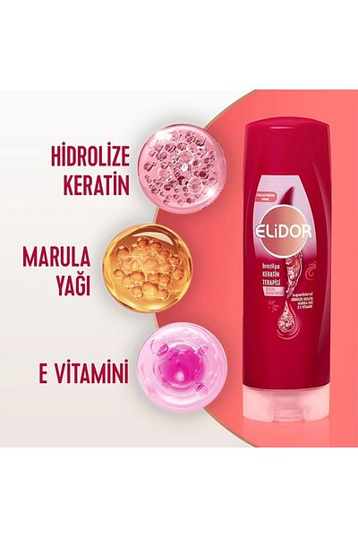 Elidor Brazilian Keratin Therapy Serum Care Cream - Marula Oil, Vitamin E 350 ml